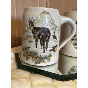 German Salt Glazed Stoneware Beer Mugs